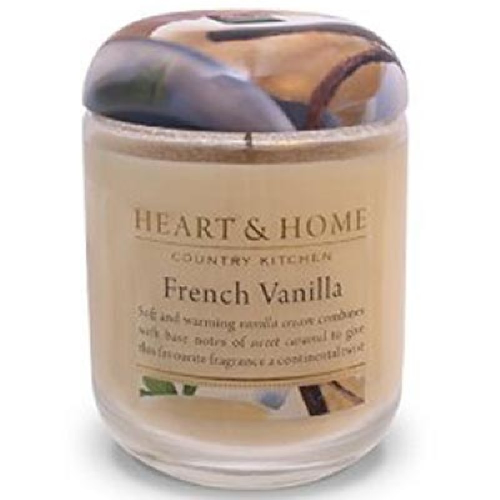 Heart and Home Fragranced Candles French Vanilla Large Jar 320g